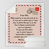 Premium Blanket to My Daughter Son French Letters Pattern Reversible Flannel Wall Tapestry Sofa Blanket Decor Home Textiles 4