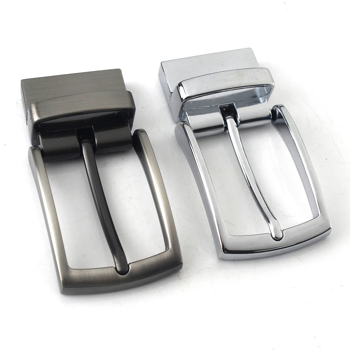 1pcs 35mm Metal Chrome Men Belt Buckle High-quality Clip Buckle Rotatable  Bottom Single Pin Half Buckle Leather Craft Belt - AliExpress