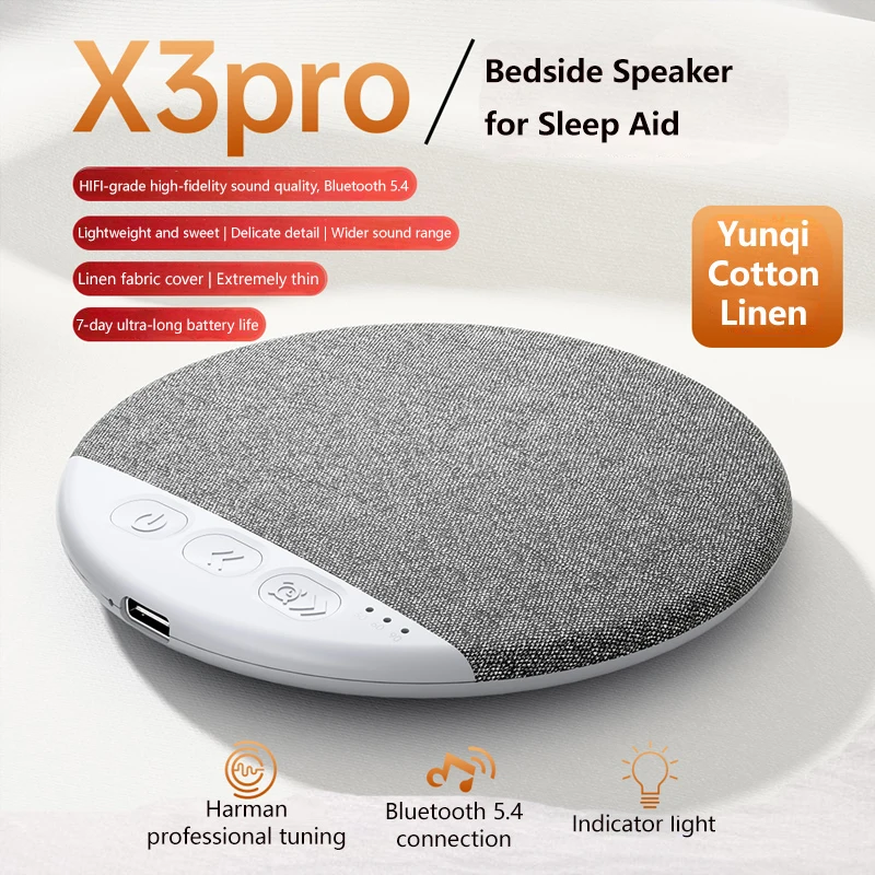 Compact Under-Pillow Bluetooth Speaker for Improved Sleep with Wireless HiFi Stereo Sound