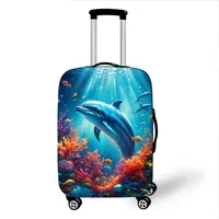 18-32 Inch Dolphin / Turtle / Octopus/ Starfish Pattern Luggage Cover Ocean Animal Suitcase Protective Covers Travel Accessories 2