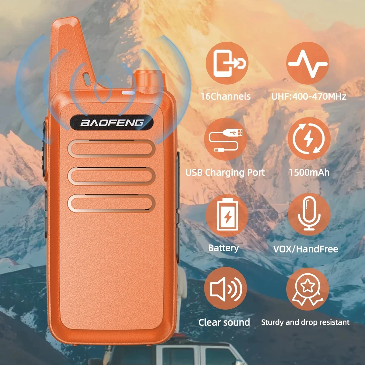 2PCS Baofeng BF-T20 미니 워키 토키 UHF 400-470MHz BF-888S 용 휴대용 햄 양방향 라디오 스테이션 호텔 사냥용