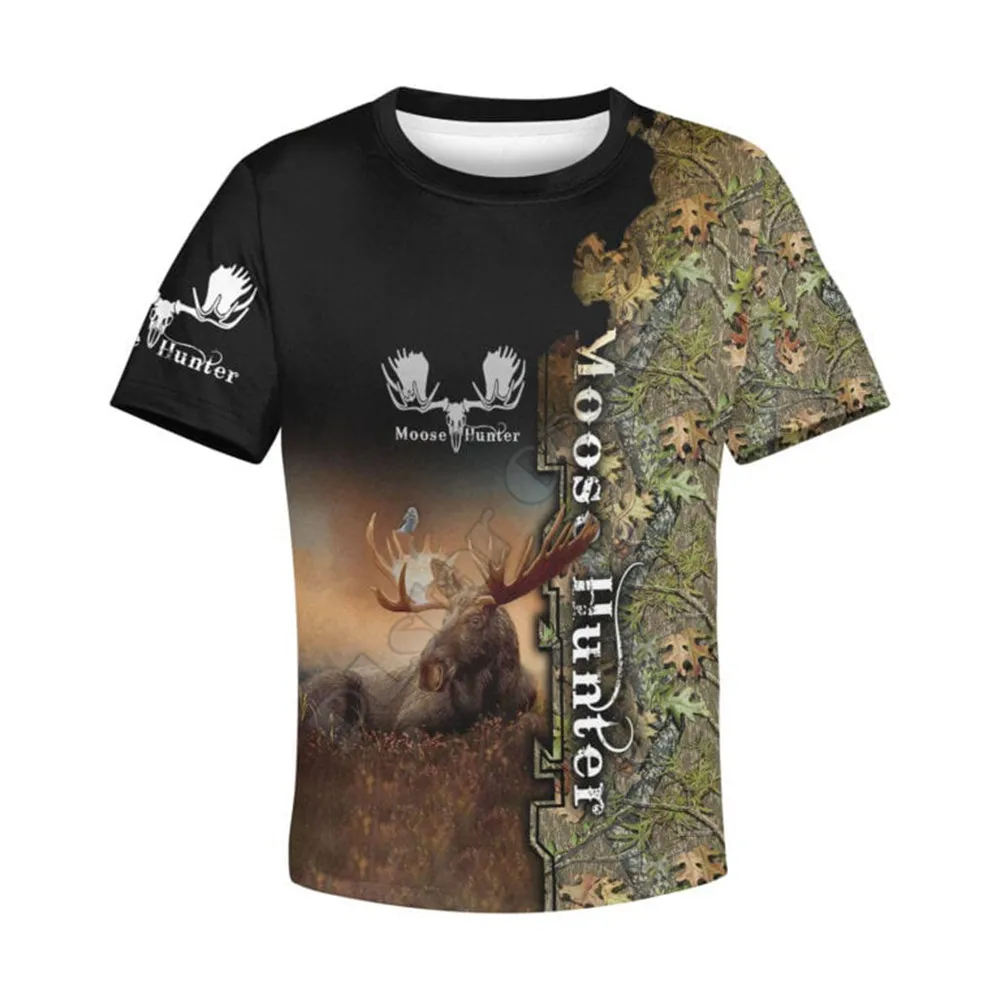 

Moose Hunting t Shirts 3d All Over printed Hoodies t shirts zipper Pullover Kids Suit Animal Sweatshirt Tracksuit 03