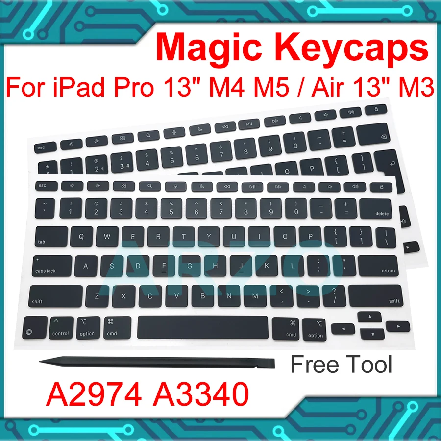 New Replacement Keycaps Key Cap Black color For iPad Pro 13