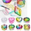 MJP014 Nail Art Tools Glass Acrylic Powder Liquid Nail Crystal Cup With Lid, Aurora Colorful Design Bowl Cup Container 1