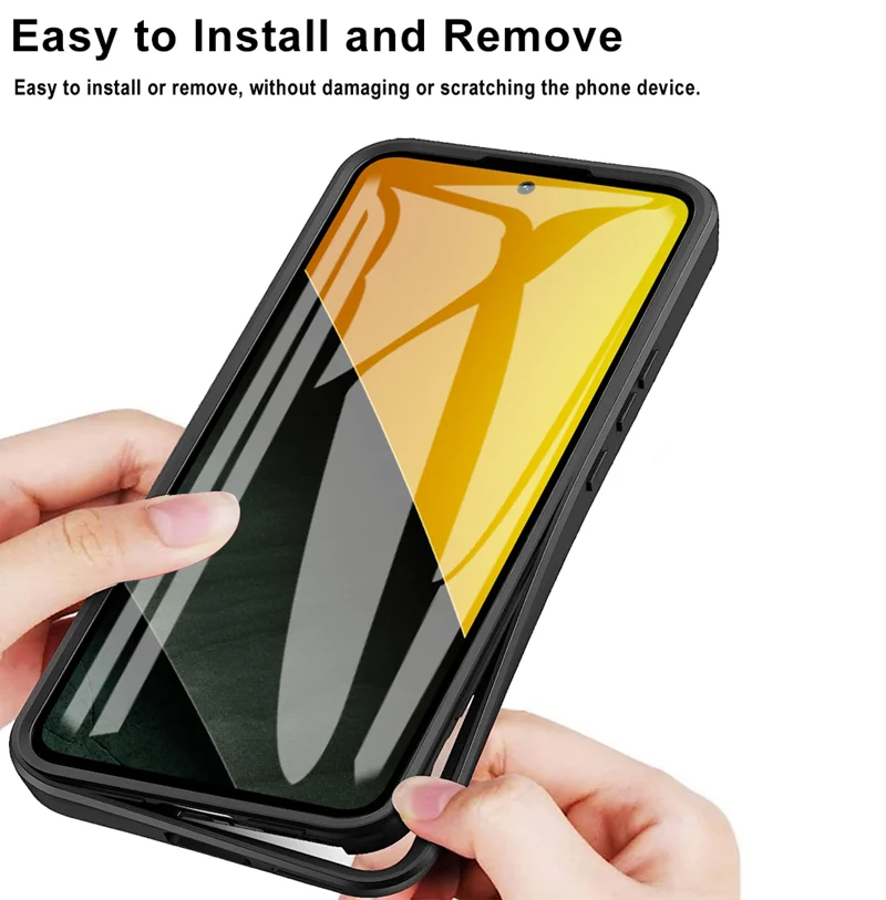 360 Full Body Shockproof Transparent Phone Case with Screen Protector