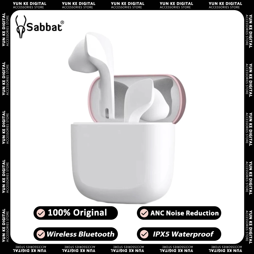 

Sabbat Jetpod TWS Earbuds Hifi Wireless Bluetooth Earphones Waterproof ANC Noise Reduction Gaming Earphones Outdoor Sports Gifts