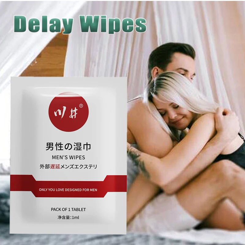 10pcsDelay Wipes Prevent Premature Ejaculation Individually Wrapped Wet Tissue for Men Prolong Time Sexual Product Sex Toys