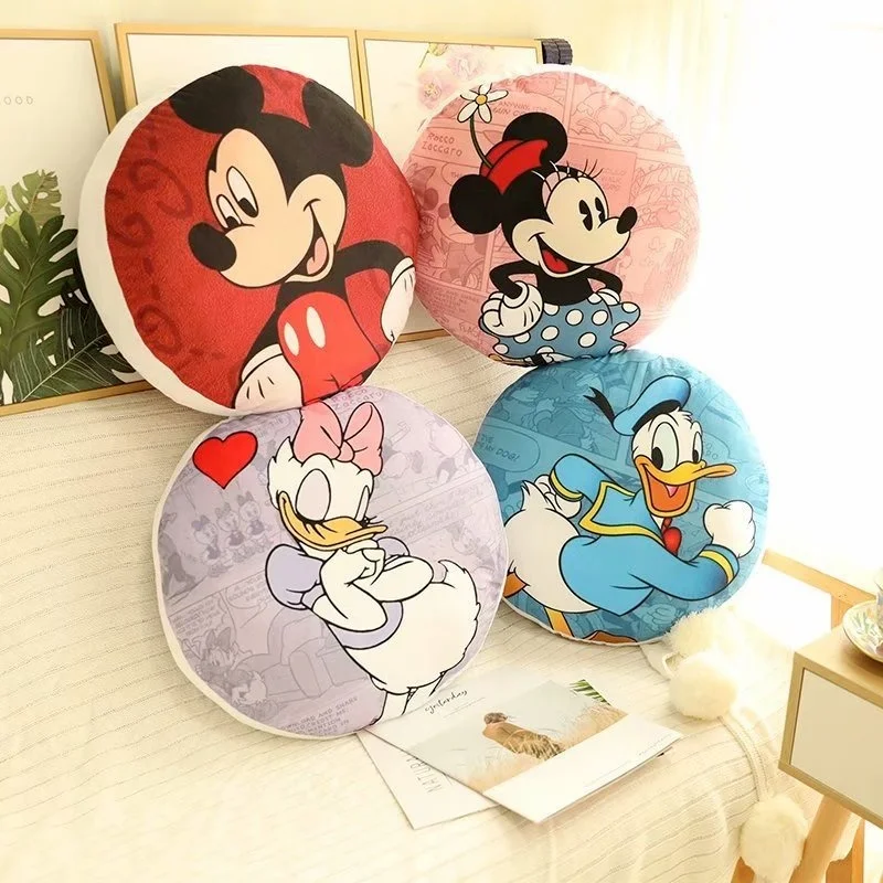 

Cartoon Minnie Donald Duck Pillow Sofa round Cushion Office Pillow Bed Bedside Sleeping Backrest Girl Heart