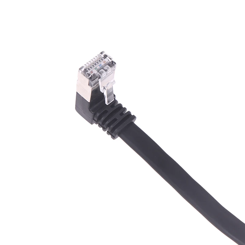 핫 90도 CAT7 네트워크 연장 케이블 플랫 울트라 10G 우/좌 각도 엘보 네트워크 와이어 RJ45 남성-여성 어댑터 코드