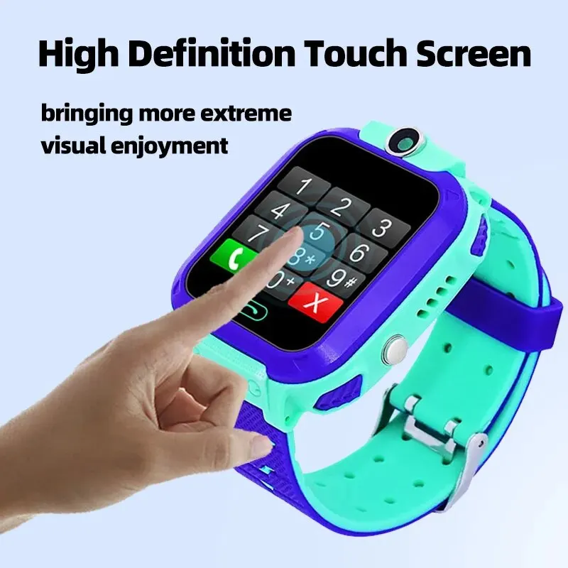 Фото Q12 Детские умные часы 2G с функцией звонка, водонепроницаемые часы для мамы и ребенка, GPS монитор для мальчиков и девочек, SOS, детские спортивные цифровые часы, трекер №4