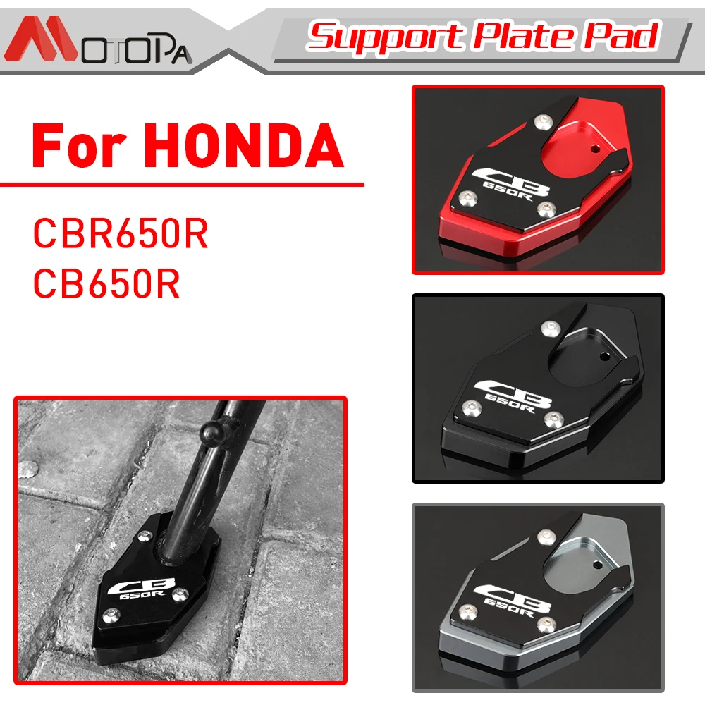 

For Honda CB 650R CBR 650R CB650R CBR650R 2018-2023 MOTOPA Motorcycle CNC Kickstand Foot Side Stand Extension Pad Support Plate