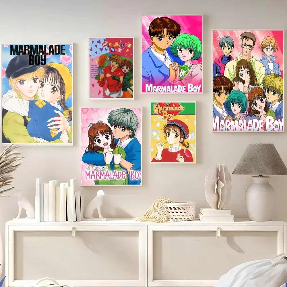Anime Marmalade Boy Classic Vintage Poster Autoadesivo Art Poster Retro Paper Sticker Diy Room Bar Cafe Vintage Decorativo