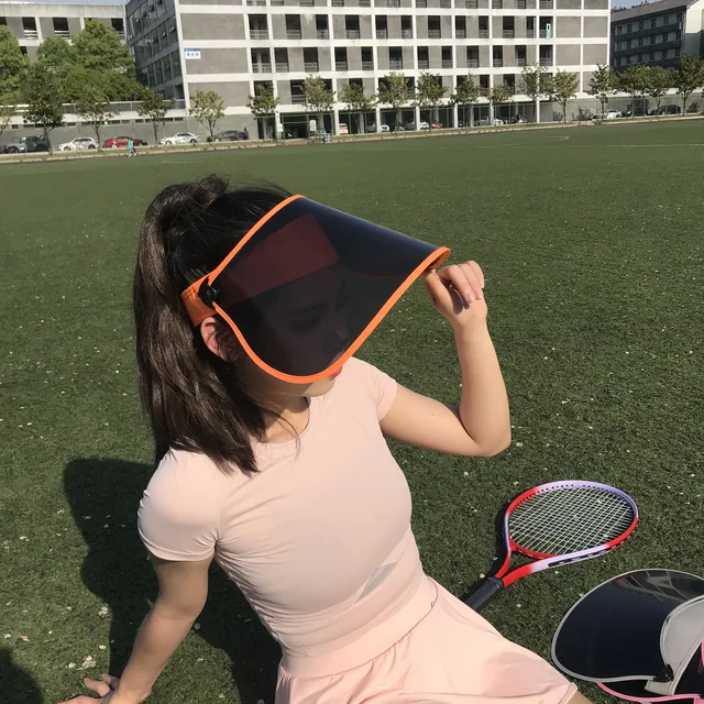 Visor Empty Top Sun Hat Women's summer Hats Wide Large Brim Face Sunscreen Cap Foldable Beach Travel Golf Caps UV Protection Hat 1