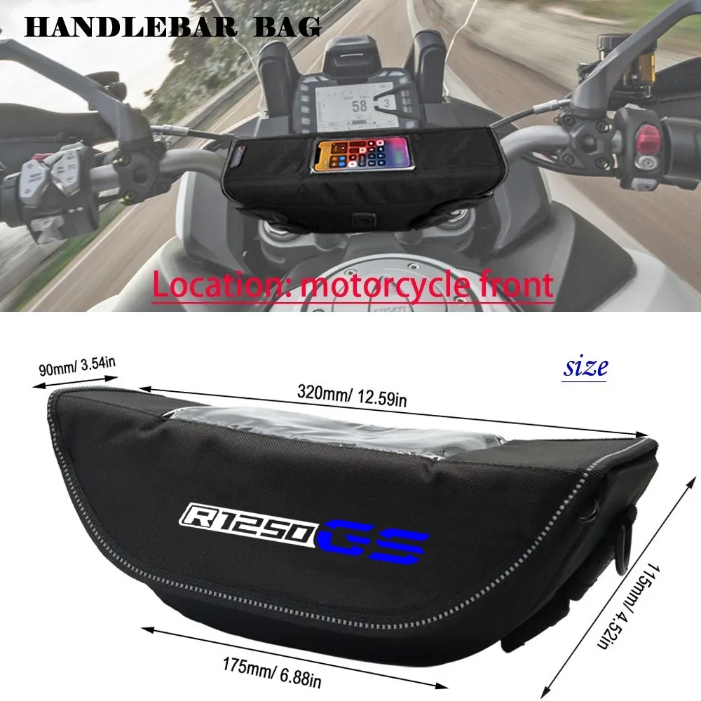 

For BMW R1200GS R1250GS ADV F700GS F750GS F800GS F900XR F900R bag modern waterproof motorcycle handlebar travel navigation Bag