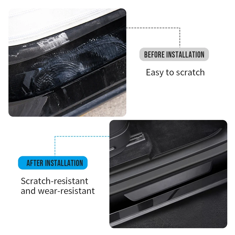 Car Rear Door Sill Protector Decoration Sticker For Tesla Model Y door sill sticker