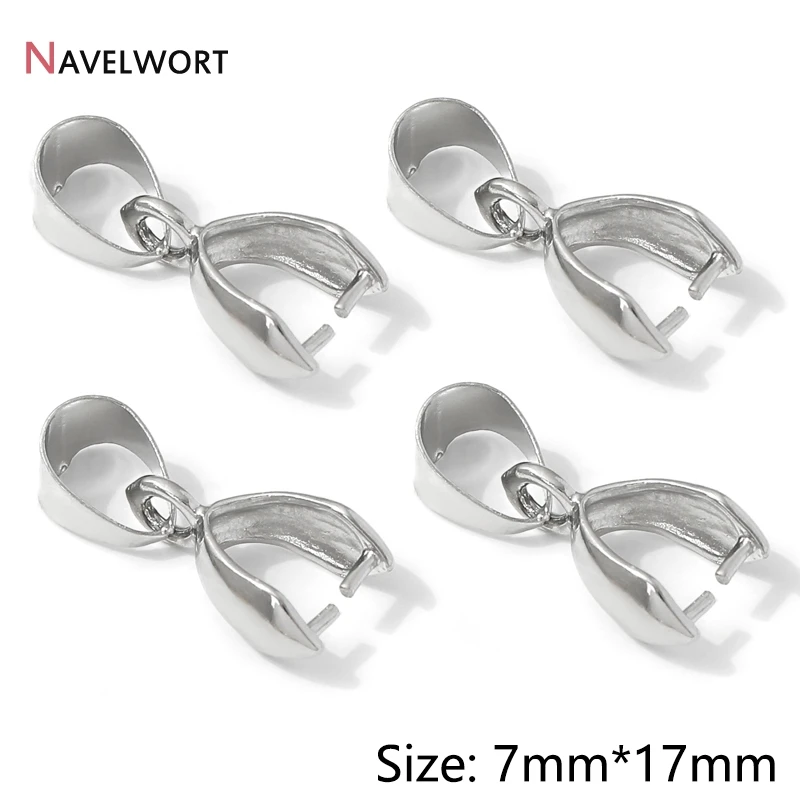 14K vergoldetes Messing Metall Anhänger Pinch Bail für Schmuck, Anhänger Pinch Clip für Halskette Herstellung Zubehör Schmuck Materialien – Detail 22