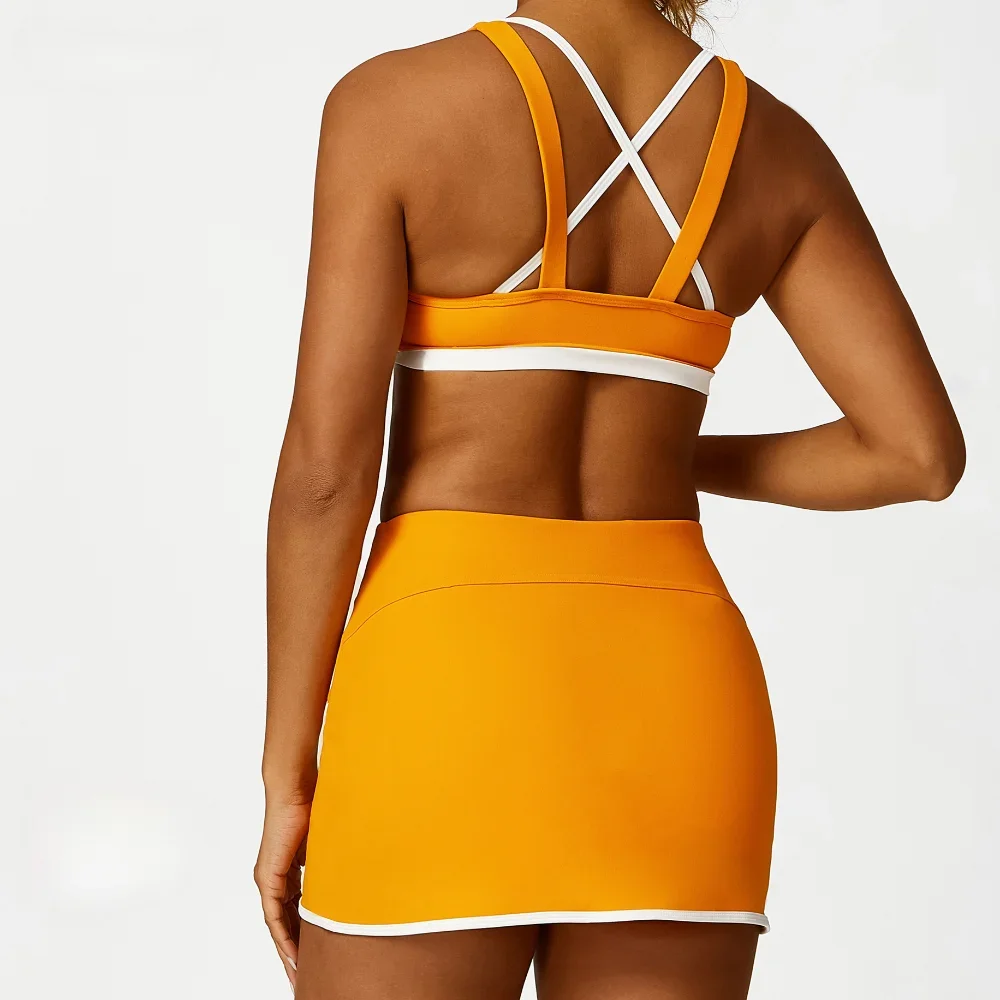Split Hem Tennis Skirt with Shorts Women Athletic Golf Dress Yoga Fitness Outfits Summer Sports Gym Wear Female
