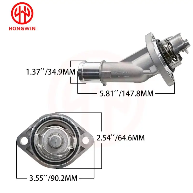 25500-2E080 25500-2E080QQK Engine Coolant Thermostat Housing For Hyundai Elantra Kona Kia Forte Forte5 Seltos Soul