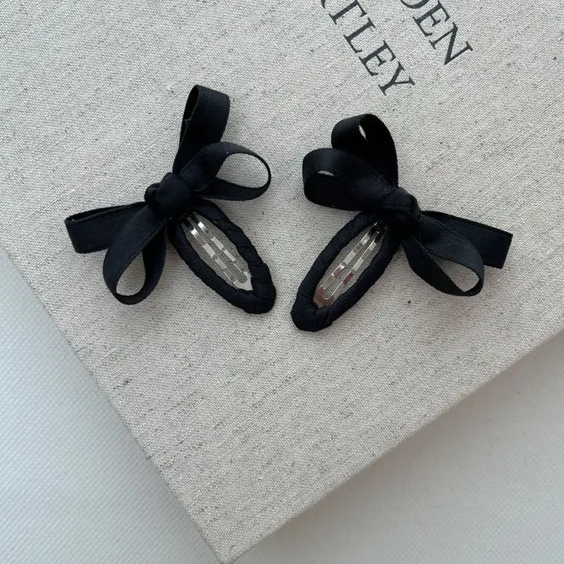 2pcs Korean New Spring and Summer Candy Color Bow Children's BB Clip Flow Sea Clip Side Clip Hair Accessories