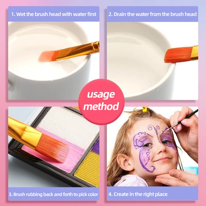 Skin Flash Painting Pigment Kit Makeup Non Toxic Water Paint Oil Christmas Halloween Carnival Party Kid & Adult