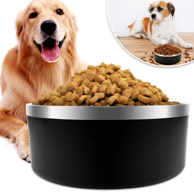 Durable Stainless Dog Food Bowl with Silicone Mat Anti-overflow Dog Water  Bottle Drinking Bowl for Dog Bowl for Cat Feeding Bowl - AliExpress