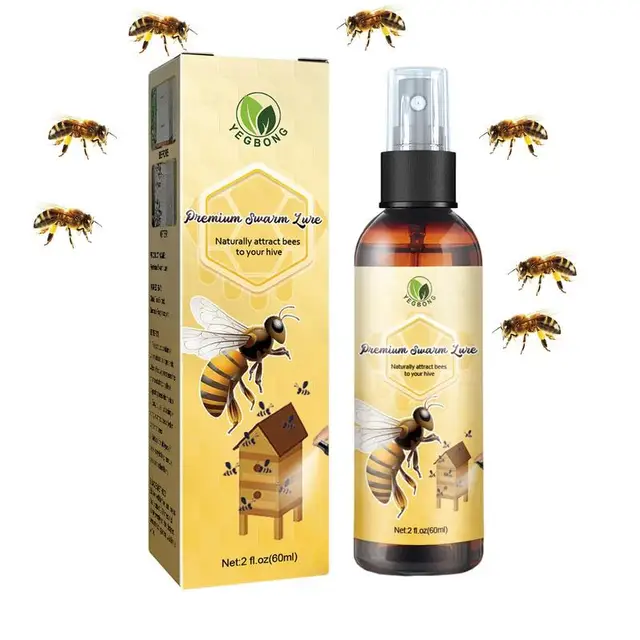 Mézelő Méh Vonzerő Rajta Csalás Hordozható Vezérlő Spray Kültéri Fa És Bútorok Talaj Pollen Illata Ács Méhek Számára - Image 2