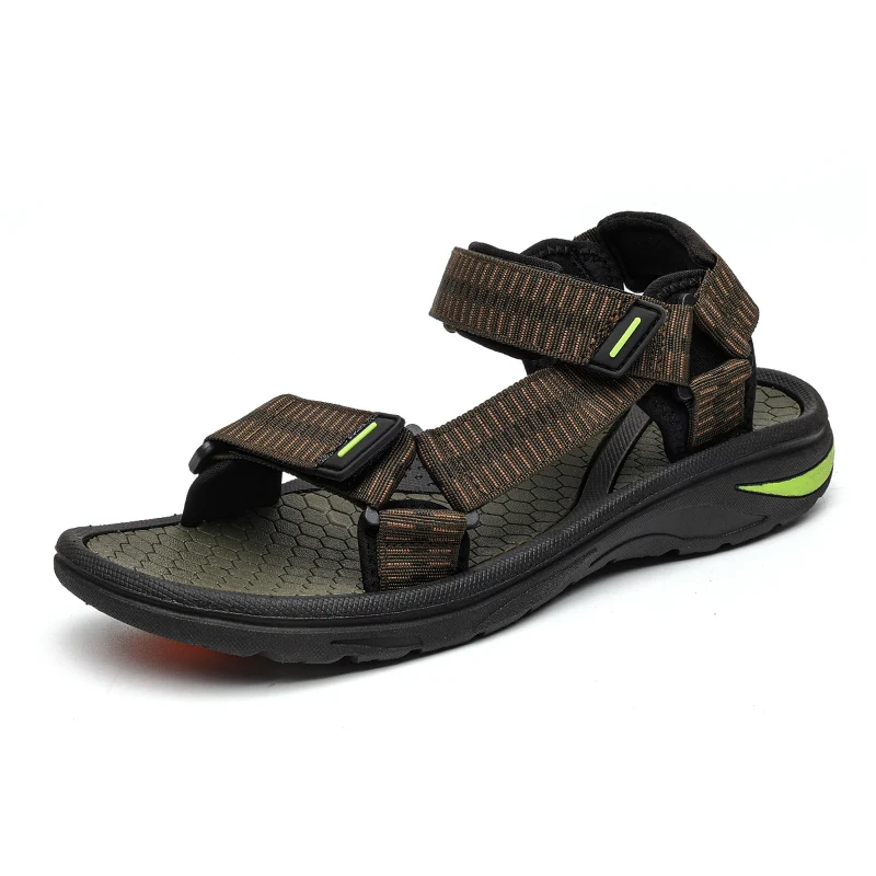 

New Summer Casual Shoes Men Gladiator Sandals Open Toe Platform Outdoor Beach Sandal Rome Footwear Black Flat Sport Sneakers