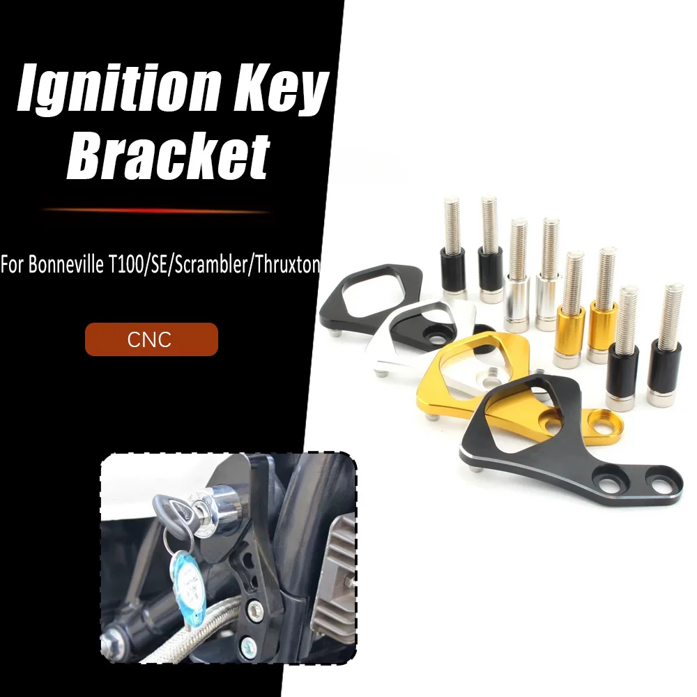 

Motorcycle Accessories Left Right Ignition Key Relocation Bracket For Triumph Bonneville T100 T100SE T100 SE Scrambler Thruxton