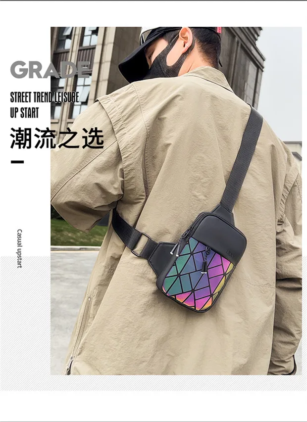 New Universal Crossbody Small Bag Casual Rhombus Grid Shoulder Fashion Mobile Phone Breast Bag Premium Crossbody Bag