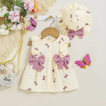 Baby Bow Ruffle Dress Set 1