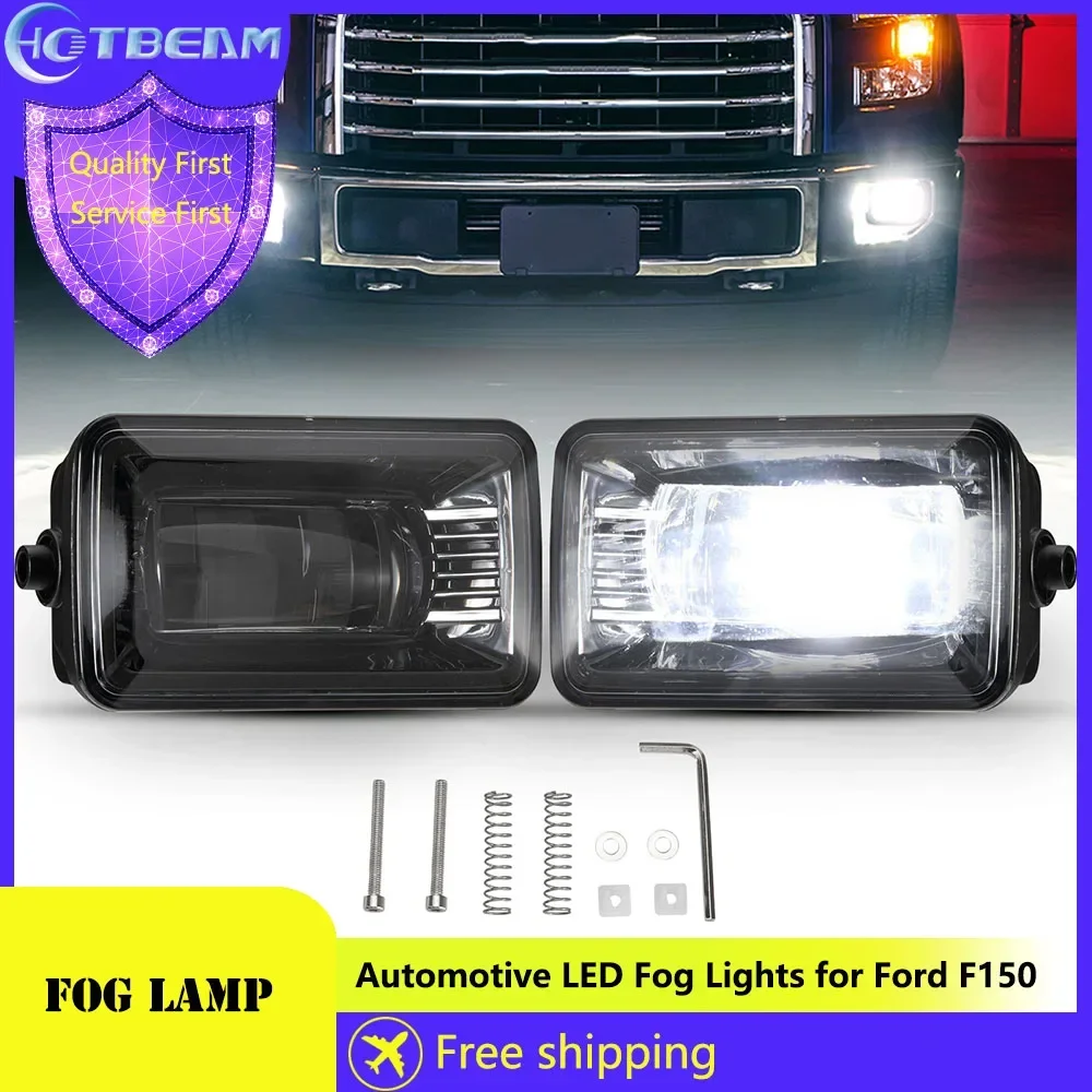 

Automotive LED Fog Lights Lighting Are Suitable for Car Ford F150 2015-2019 Super Duty 2017-2018 Square Front Bumper Fog Lights