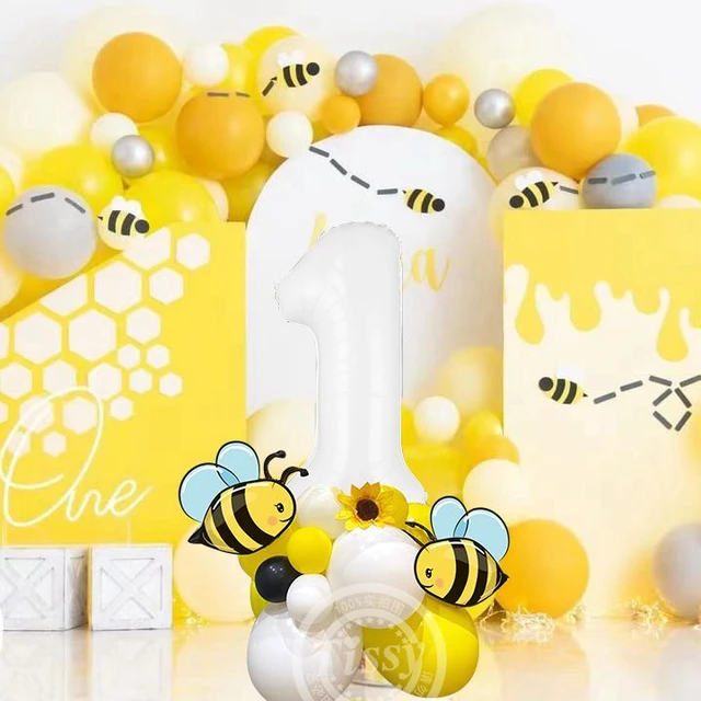 Bumble Bee Birthday Decorations  Bee Theme Birthday Decorations - 23pcs  Balloons 1-9 - Aliexpress