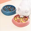 Pet Supplies Dogs and Cats Slow Food Bowl Puzzle Non-Choking Non-Slip Slow Feeder Thickened Plastic Plate Bowl Pet Feeding Bowl 3