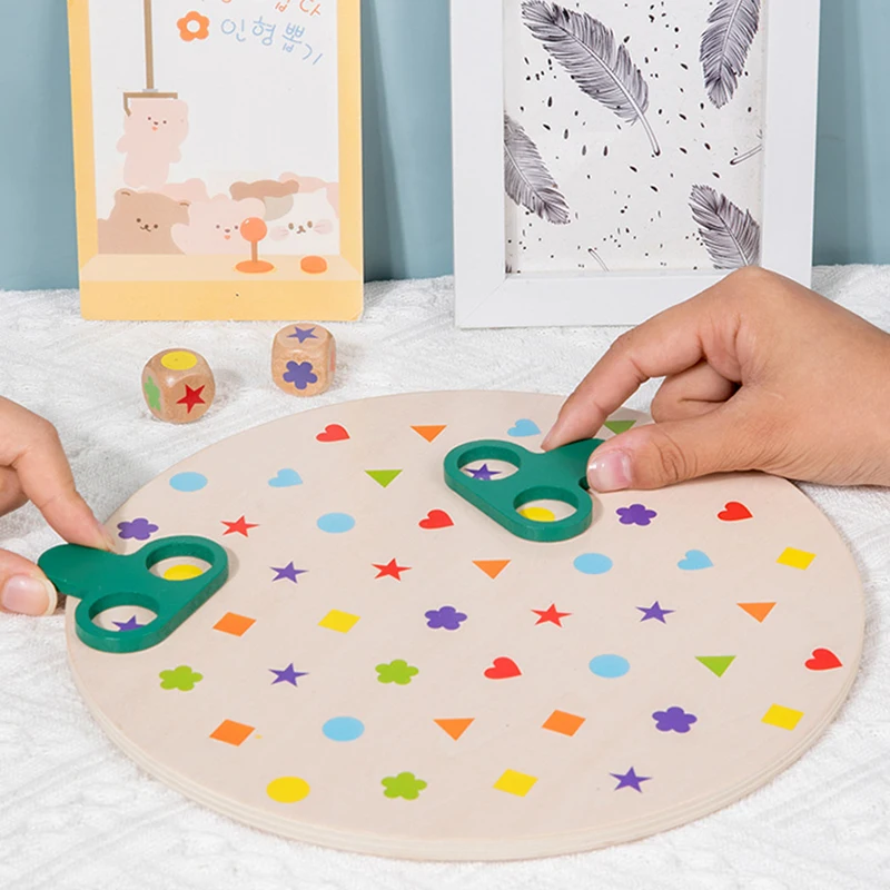 Children Shape Matching Montessori Toys Color Cognition Hand-eye Coordination Logical Thinking Training Interactive Board Games 4