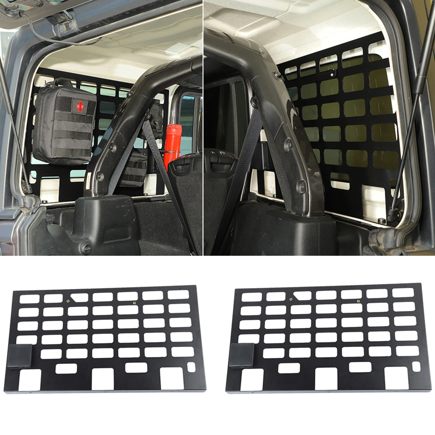 

4 Door Rear Racks for Jeep Wrangler JL 2018 2019 2020 2021 2022 Car Tailgate Trunk Storage Rack Cargo Luggage Shelf Accessories