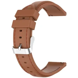 22mm Universal Rubber Watch Strap - Durable & Stylish Replacement Band - Amazfit balance 2 - 1 (Brown)