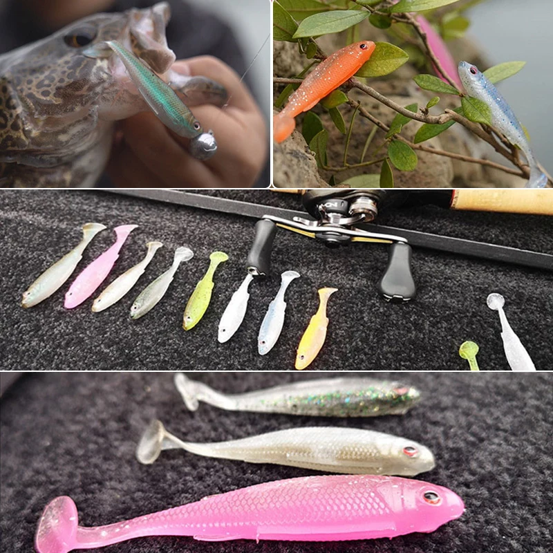 20 Pcs/Lot Soft Lure Artificial 5Cm 1.6G Japan Shad Worm Swimbaits Jig –  Bargain Bait Box