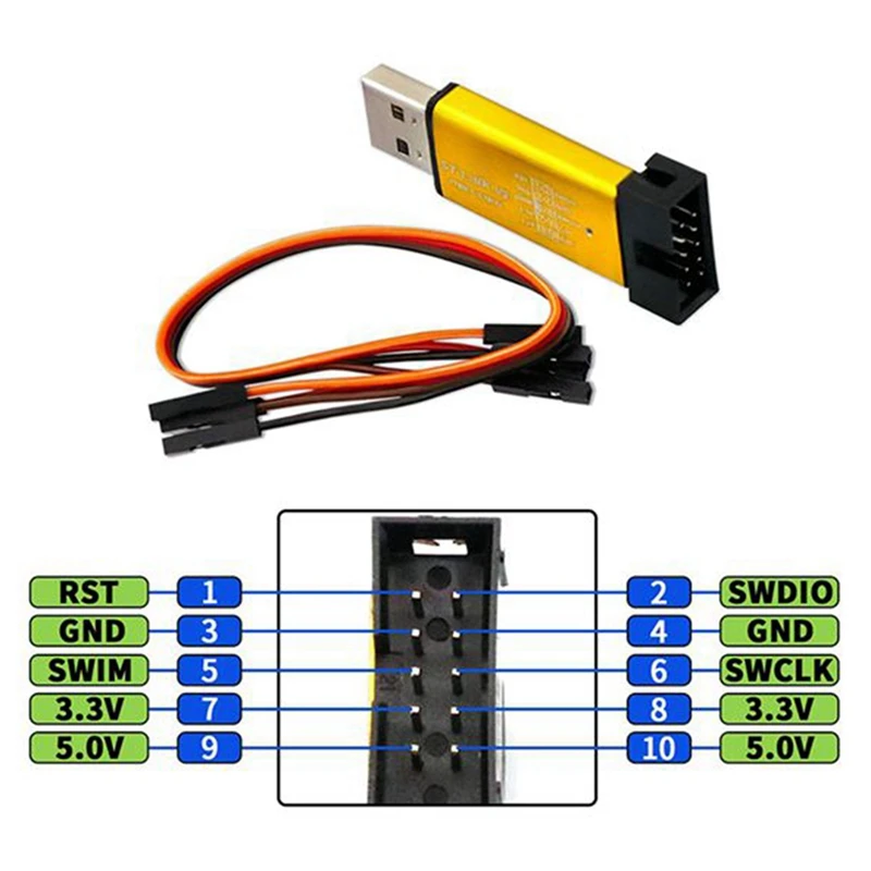 ST-Link V2 α׷ ġ ķ ٿε + 40 , STM32F103C8T6 ARM STM32 SWD ּ ý  ũ-USB