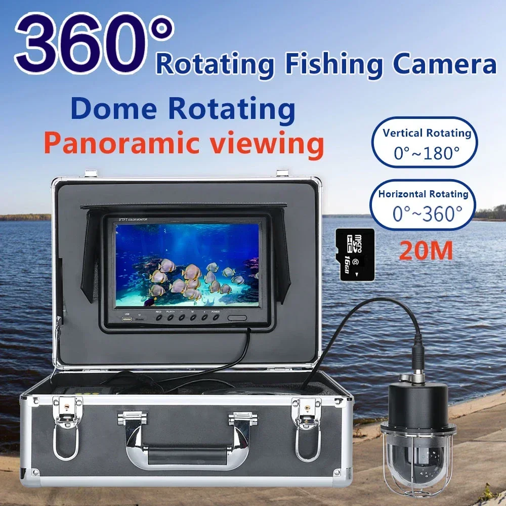 

Рыболокатор для зимней рыбалки с поворотом на 180/360 градусов, камера для подледной рыбалки, видеокамера 9 дюймов DVR, видеокамера для подводной рыбалки на 100 м