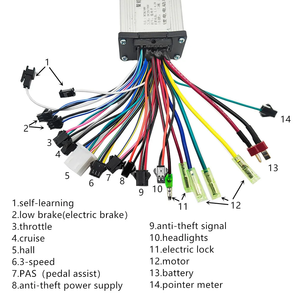 36V 48V 350W E-Bike Controller Electric Scooter Brushless Controller With PAS For Electric Bike/Hub Motor/BLDC Motor electric bike parts electric bike controller electric scooter controller electric scooter parts