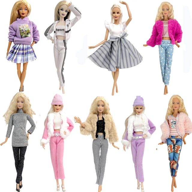 Roupas de boneca Barbie estilo NK-Mix, roupas de moda, roupa diária,  vestido casual, camisa, saia, acessórios, 1:6, JJ