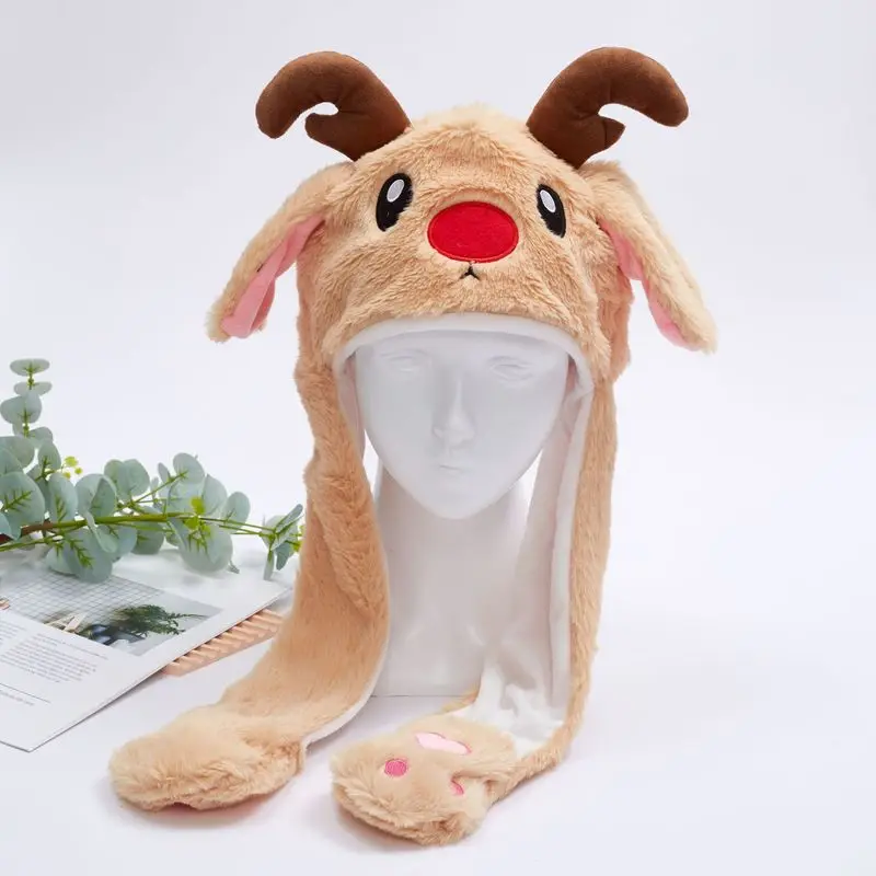 Cartoon Influencer Hat Air Bag Ears Christmas Children's Girl Funny Stuffed Toy