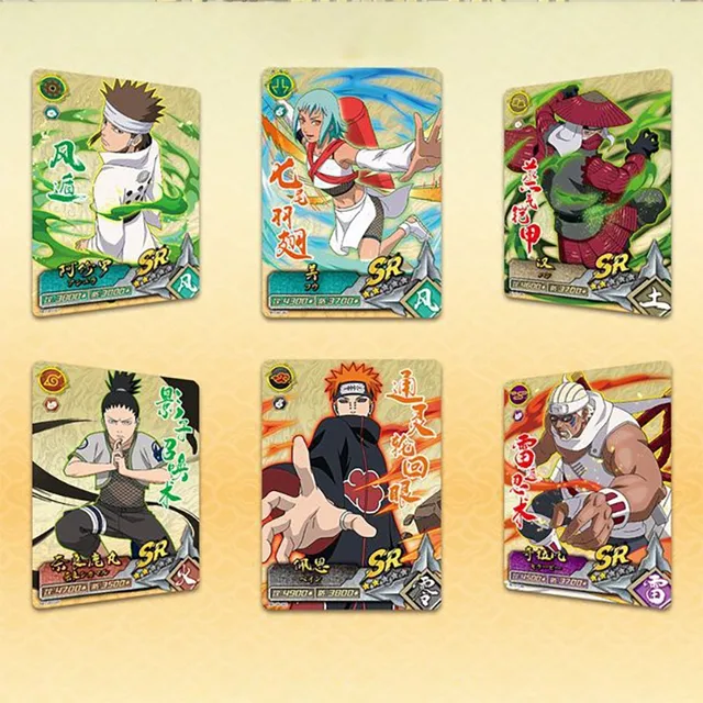 NEW Anime Naruto Cards hobby Collection Playing Games TCG rare trading Card Figures Sasuke Ninja Kakashi for Children gift Toys 5