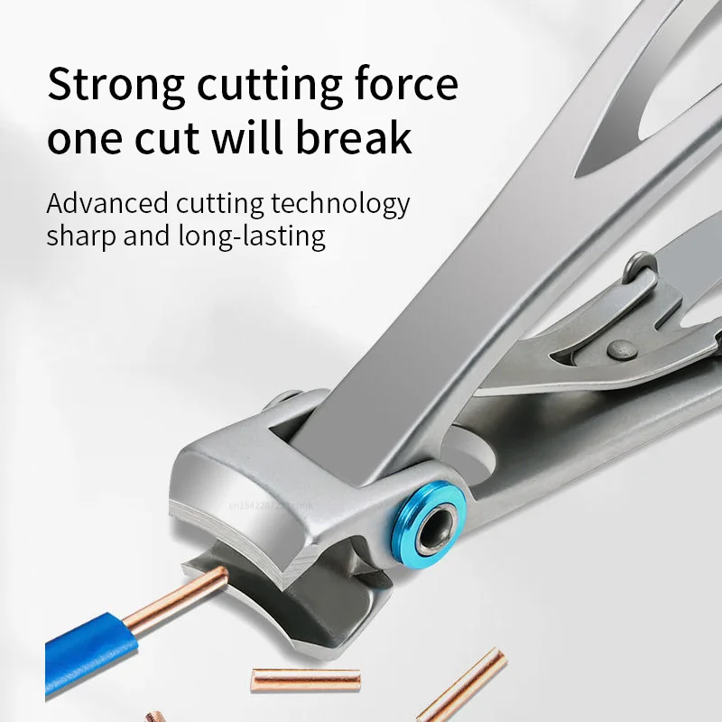 Professional Nail Cutter Stainless Steel Nail Clippers Toenail Fingernail Manicure Trimmer For Thick Nails