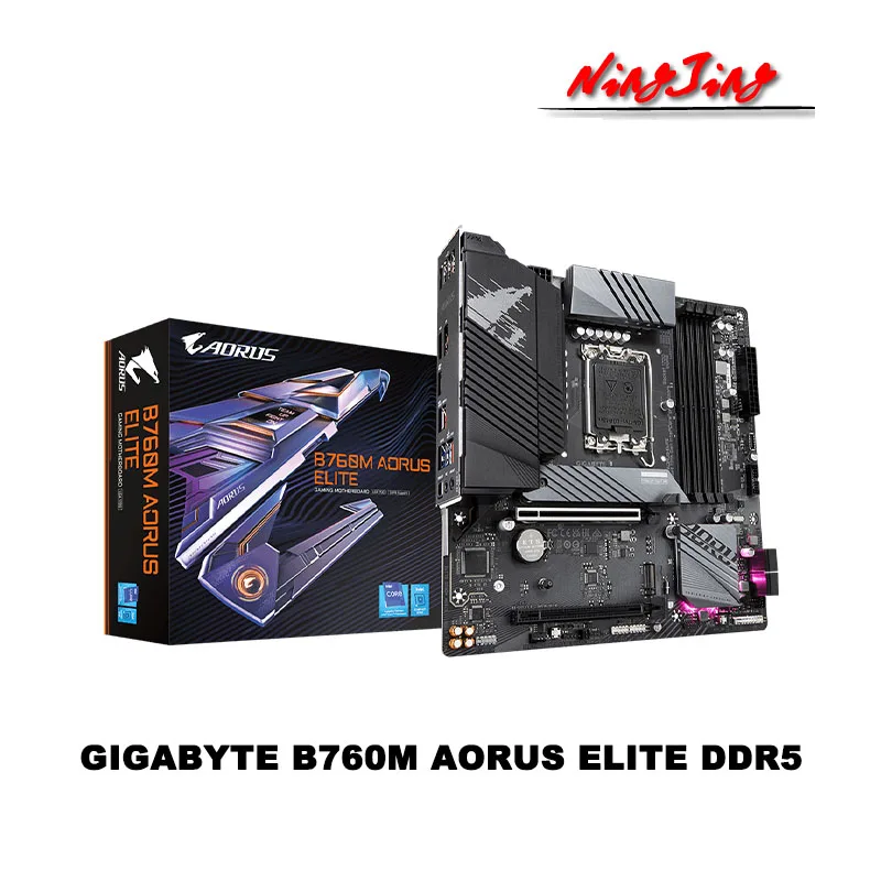 인텔 i9 13900KF CPU + GA B760M AORUS ELITE DDR5 마더 보드 + Kingston FURY Beast DDR5 32G (16G * 2) 5200 MHz 램 슈트 LGA 1700