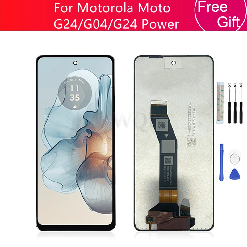 LCD za Motorola Moto G24/Moto G24 Power + touch screen + frame Black CHO