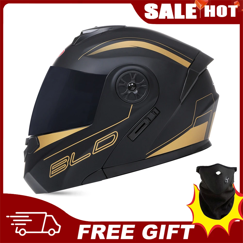 

DOT Approved Motorcycle Dual Lens Full Face Helmet High Quality Men Women Motocross Racing Flip Up Modular Casque Moto Casco
