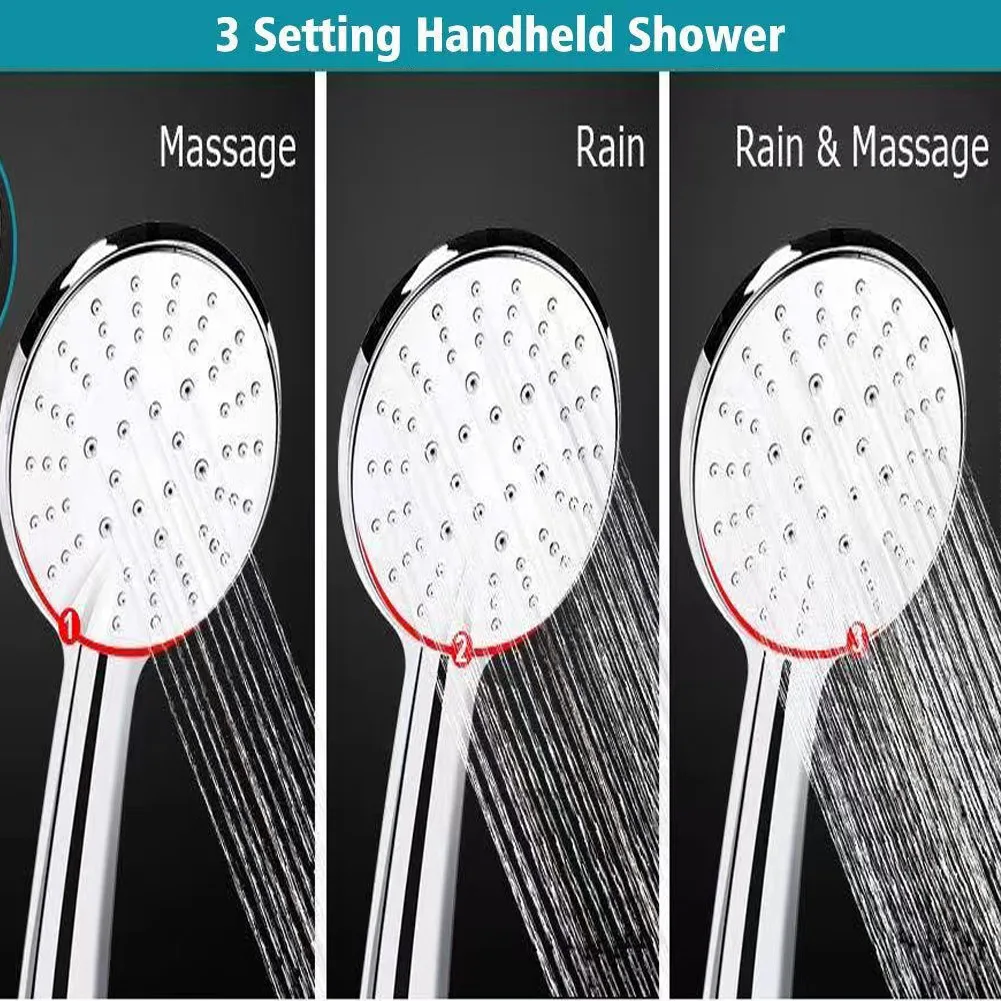 Description Picture 6 of item8/10 Inch Bathroom High Pressure Rain Shower Set Ceiling Water Saving Shower System Luxury Bathroom Set with Hand Shower Head