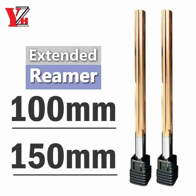100mm 150mm Machine Reamer HRC60 Coated Straight Groove Tolerance H7 Harened Steel Metal Cutter CNC Turning Hole hss reamer
