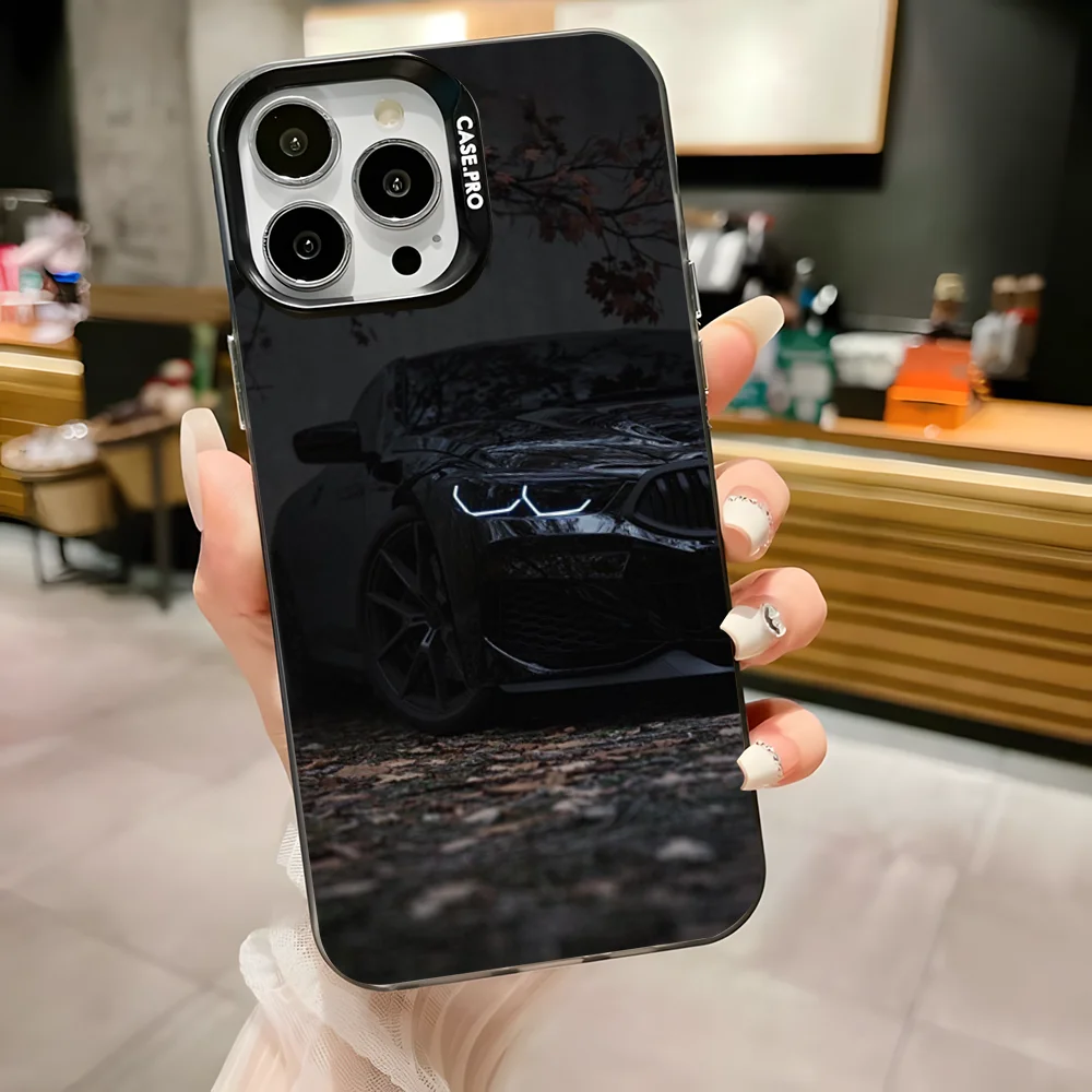 Elegant Black and White Anti-Fall Matte Bumper Phone Case